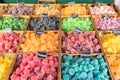 Colorful assortment of homemade candies with fruit flavors.
