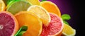 A colorful assortment of oranges and lemons Royalty Free Stock Photo