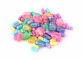 Colorful Assortment of Plastic Beads Royalty Free Stock Photo