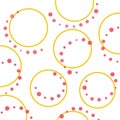 Colorful asymmetric circles pattern drawn on abstract background, graphic design illustration wallpaper