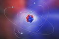 Colorful atom model Royalty Free Stock Photo