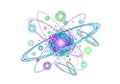 Colorful atomic structure Royalty Free Stock Photo