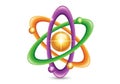 Colorful atomic structure Royalty Free Stock Photo