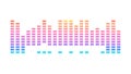 Colorful Audio Equalizer Bars Digital Sound Visualization, vector design Generative AI Royalty Free Stock Photo