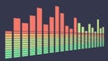 Colorful Audio Equalizer: Dynamic Sound Levels Vector Graphic, vector design Generative AI Royalty Free Stock Photo
