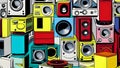 Colorful audio speakers