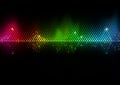 Colorful Audio Wave and Wire Mesh Royalty Free Stock Photo