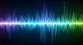 Colorful Audio Waveform Abstract Background with Dynamic Visual Spectrum, AI Generated Royalty Free Stock Photo