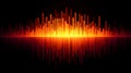 Colorful Audio Waveform Visualization on Dark Background Royalty Free Stock Photo