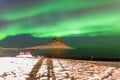 Colorful Aurora Borealis or better known as The Northern Lights Royalty Free Stock Photo