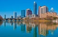 Colorful Austin Sunrise middle of town lake floating