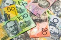 Colorful of Australian dollars background.