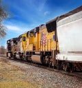 Colorful Automotive Frieght Train out of Detroit Royalty Free Stock Photo