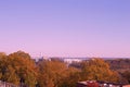 Washington DC panorama with Potomac River at sunset. Royalty Free Stock Photo