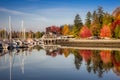 Colorful Autumn Foliage at Stanley Park Royalty Free Stock Photo