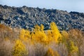 waste piles next to mine polymetallic ores