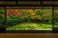 Colorful autumn Japanese garden of Rurikoin temple in Kyoto Royalty Free Stock Photo