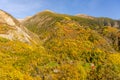 Colorful autumn landscape in the mountain village. French Alps in the autumn, Europe. Royalty Free Stock Photo