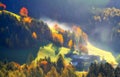 Colorful autumn landscape in the mountains, Alps, Italy Royalty Free Stock Photo