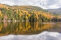 Colorful Autumn landscape and reflection in White mountain National forest, New Hampshire Royalty Free Stock Photo