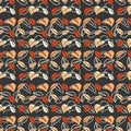 Colorful autumn leaves seamless pattern. Royalty Free Stock Photo
