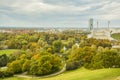 Colorful autumn over Olympiapark in Munich, Bavaria, Germany