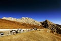 The colorful autumn scenery along the way to Huanglong national park