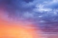 Colorful autumn sky background, morning sunrise Royalty Free Stock Photo