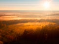 Colorful autumn sunrise in the mountains