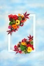 Colorful Autumn Thanksgiving Nature Background Frame Royalty Free Stock Photo