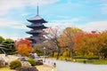 Colorful Autumn at Toji Temple in Kyoto