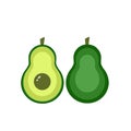 Colorful avocado icon in white background Royalty Free Stock Photo