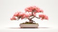 Colorful Azalea Bonsai Tree: Timeless Artistry In Solarization Effect