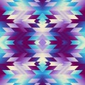 Colorful Aztec Fabric, Wallpaper and Home Decor. Abstract seamless lowpoly pattern. Royalty Free Stock Photo
