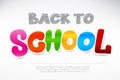 Colorful Back to School calligraphy Title Texts with shadow Royalty Free Stock Photo