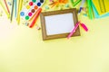 Colorful back to school stuff background Royalty Free Stock Photo