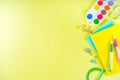 Colorful back to school stuff background Royalty Free Stock Photo