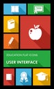 Colorful back to school user interface mobile app