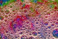 Colorful background with bubbles. Abstract background. Close up. Royalty Free Stock Photo