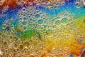 Colorful background with bubbles. Abstract background. Close up. Royalty Free Stock Photo