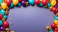 A colorful background with bunch of balloons and stars Royalty Free Stock Photo