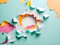 colorful background with colored torn paper Royalty Free Stock Photo