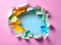 colorful background with colored torn paper Royalty Free Stock Photo
