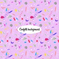 Colorful background with confetti. Royalty Free Stock Photo