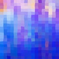 Colorful background consisting of blue and purple squares. Mosaic backdrop of geometric elements. Multicolor abstract pixel patter Royalty Free Stock Photo