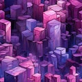 Colorful background with cubes in a fantastical ruins style (tiled)