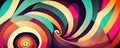 Colorful background curve design twisted stripes