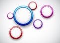 Colorful background with glossy circles. Royalty Free Stock Photo