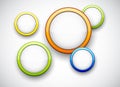Colorful background with glossy circles. Royalty Free Stock Photo