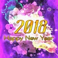 Colorful Background Happy New Year 2018/